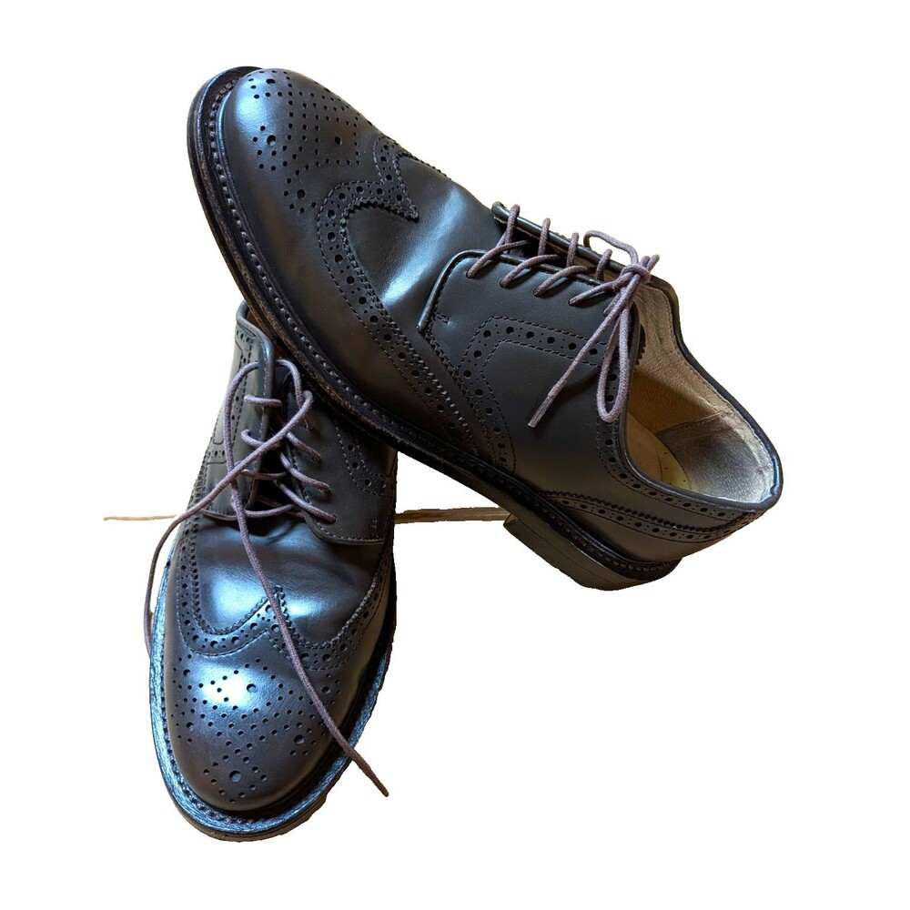 J.Crew 55740 Men’s Brown Leather Wingtip Brogue Goodyear Welt Dress Shoes 10.5